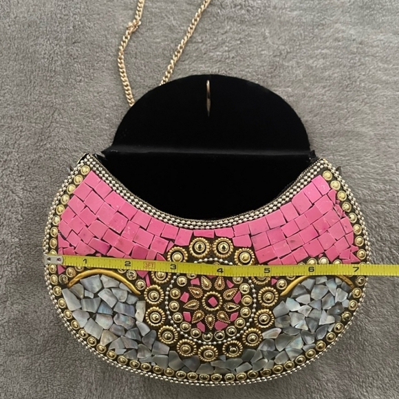 NWT Ramla handmade tile bag purse, Beverly Hills, $235 Metal bags multicolored - Picture 4 of 12